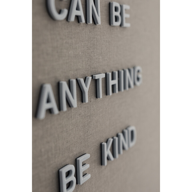 Tan Magnetic Letter Board, White Frame - Wall Décor - 6