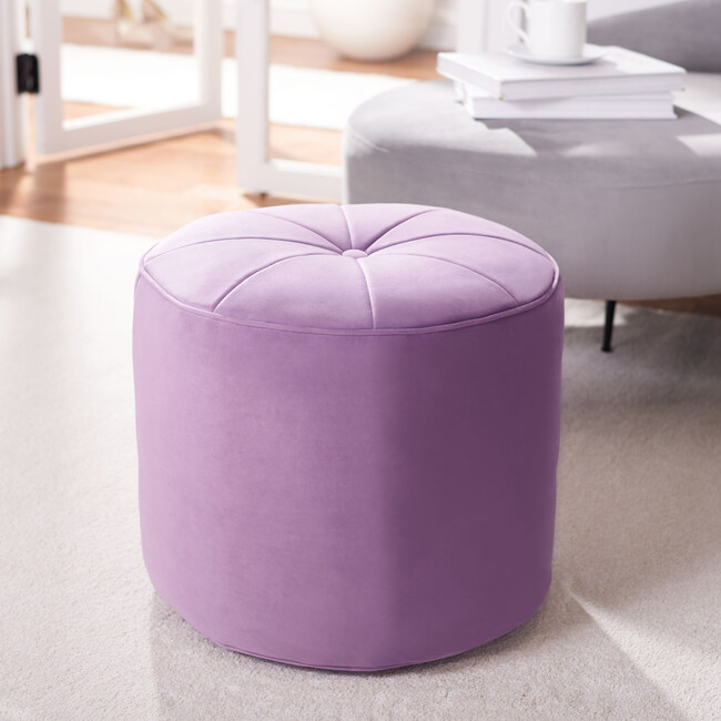 Hawkem Cylinder Ottoman, Lilac - Accent Seating - 2