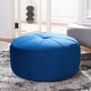 Amais Round Ottoman, Navy - Accent Seating - 2