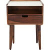 Marion 1-Drawer Nightstand, Walnut/White - Accent Seating - 1 - thumbnail