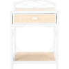 Bea 1-Drawer Nightstand, White/Natural - Nightstands - 1 - thumbnail