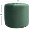 Hawkem Cylinder Ottoman, Dark Emerald - Accent Seating - 3