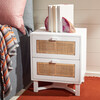 Hedwig 2-Drawer Nightstand, White - Nightstands - 2