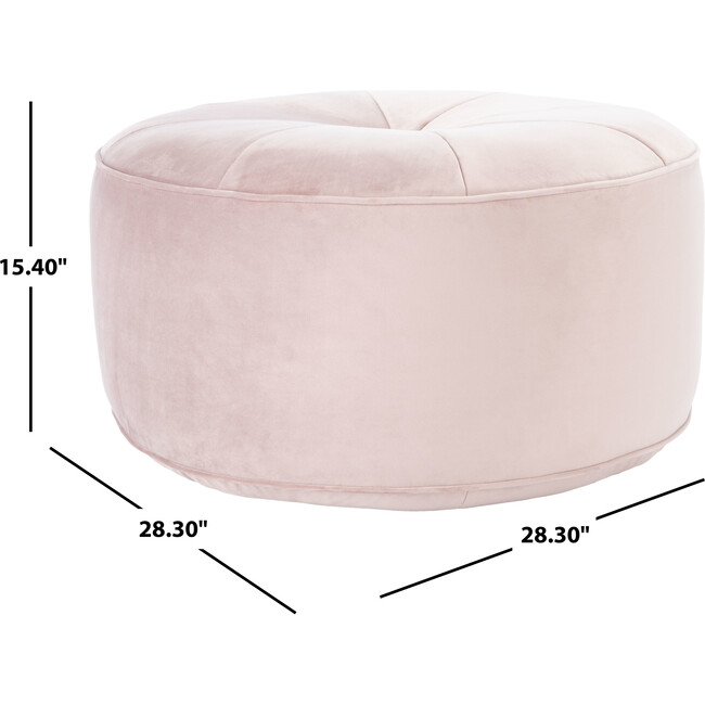 Amais Round Ottoman, Blush - Accent Seating - 3