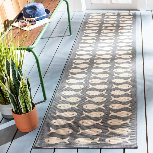 Courtyard Dory Indoor/Outdoor Rug, Grey - Rugs - 5