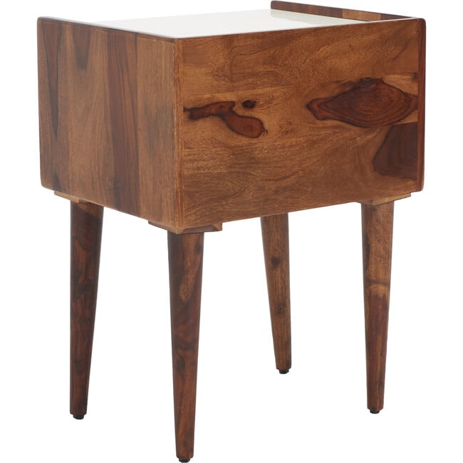 Marion 1-Drawer Nightstand, Walnut/White - Accent Seating - 5