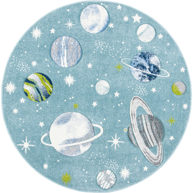 Carousel Kids Sally Rug, Teal Space - Rugs - 3