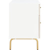 Genevieve 2-Drawer Nightstand, White/Gold - Nightstands - 4