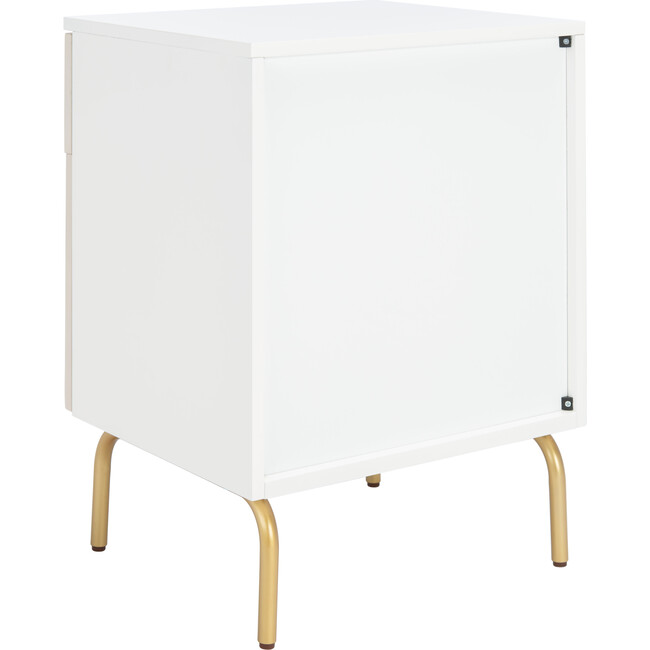 Genevieve 2-Drawer Nightstand, White/Gold - Nightstands - 5