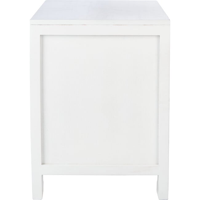 Dave 1-Drawer 1 Door Nightstand, White - Nightstands - 4