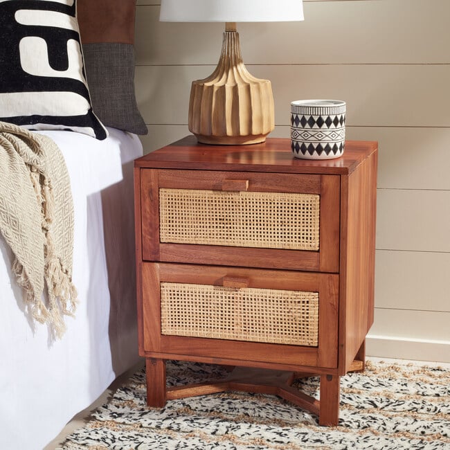 Hedwig 2-Drawer Nightstand, Natural - Nightstands - 2