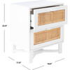 Hedwig 2-Drawer Nightstand, White - Nightstands - 7