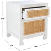 Dave 1-Drawer 1 Door Nightstand, White - Nightstands - 7