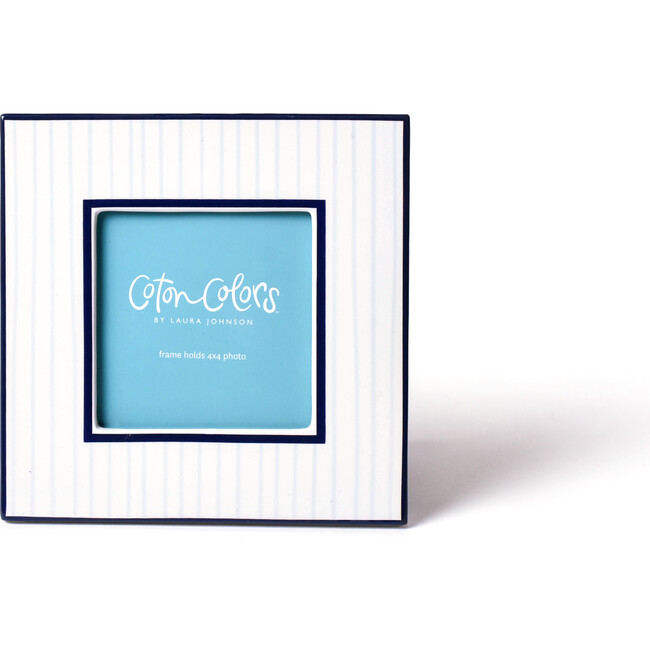 Stripe Mini Square Frame, Blue