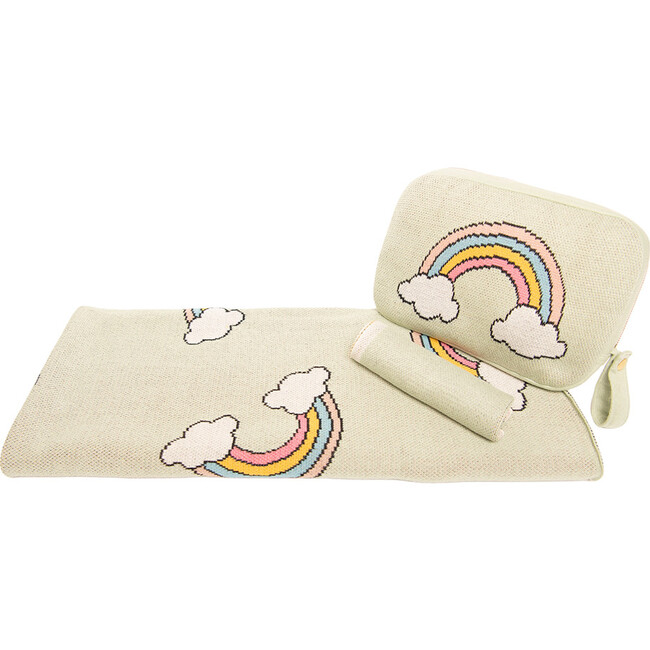 Rainbow Baby Blanket Set, Mint