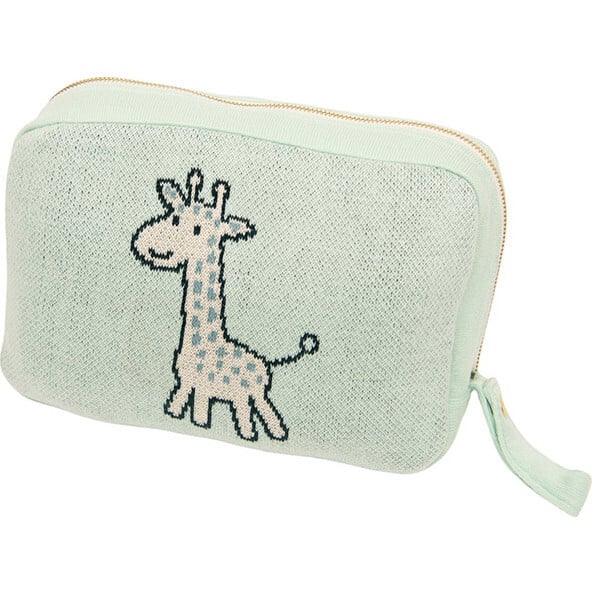 Petite Giraffe Baby Blanket Set, Mint - Blankets - 4