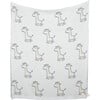 Petite Giraffe Baby Blanket Set, Sky Blue - Blankets - 5