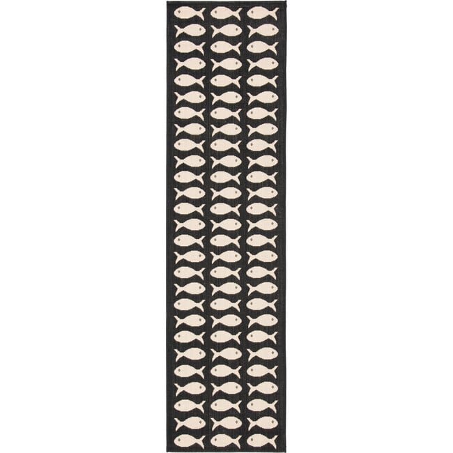 Courtyard Dory Indoor/Outdoor Rug, Black - Rugs - 7