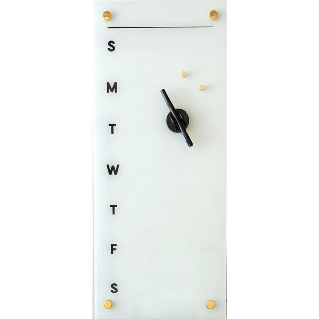 Days of the Week Glass Magnet Dry Erase  Board