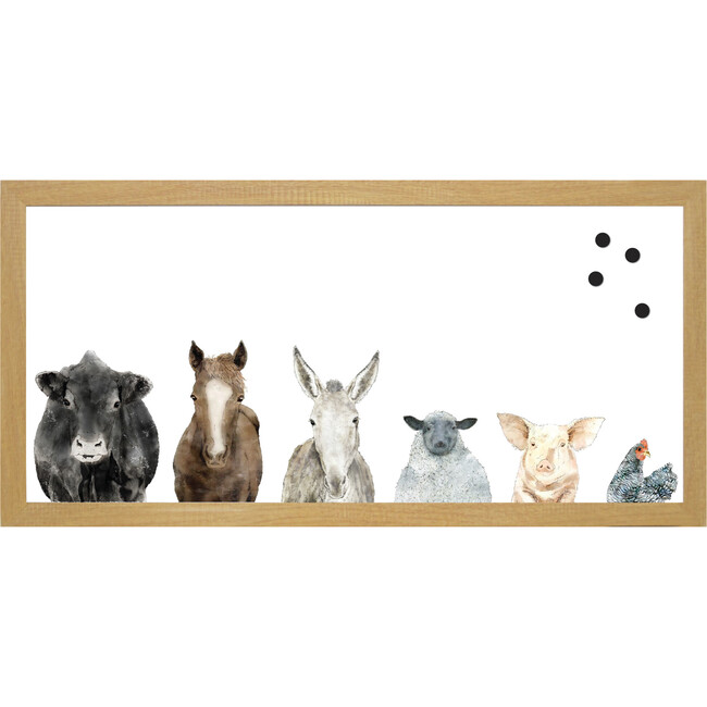Farmhouse Animal Magnet Board, Animal Family - Wall Décor - 1