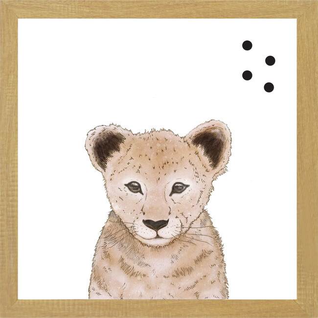 Baby Animal Portrait Magnet Board, Lion