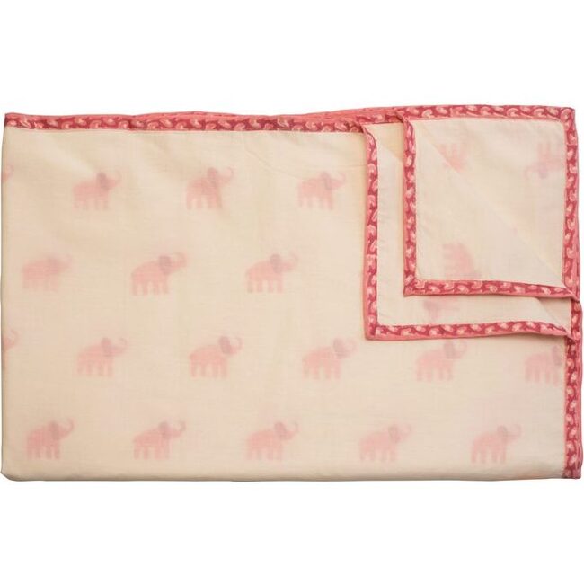 Pink Elephant Organic Blanket