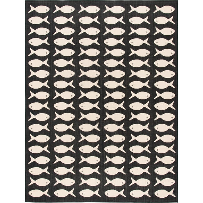 Courtyard Dory Indoor/Outdoor Rug, Black - Rugs - 9