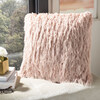 Shag Modish Metallic Pillow, Blush - 20" x 20" - Pillows - 2