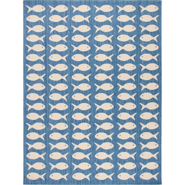 Courtyard Dory Indoor/Outdoor Rug, Dark Blue - Rugs - 9