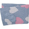 Stripe Hearts Blanket Travel Set, Marine/Vanilla - Blankets - 4