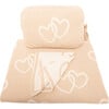 Twin Hearts Baby Blanket Set, Linen/Natural - Blankets - 4