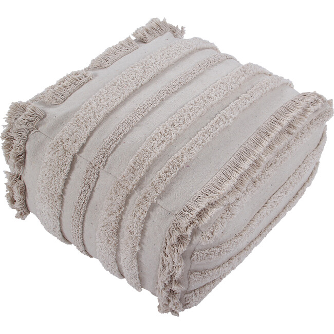 Air Washable Floor Pouffe, Natural