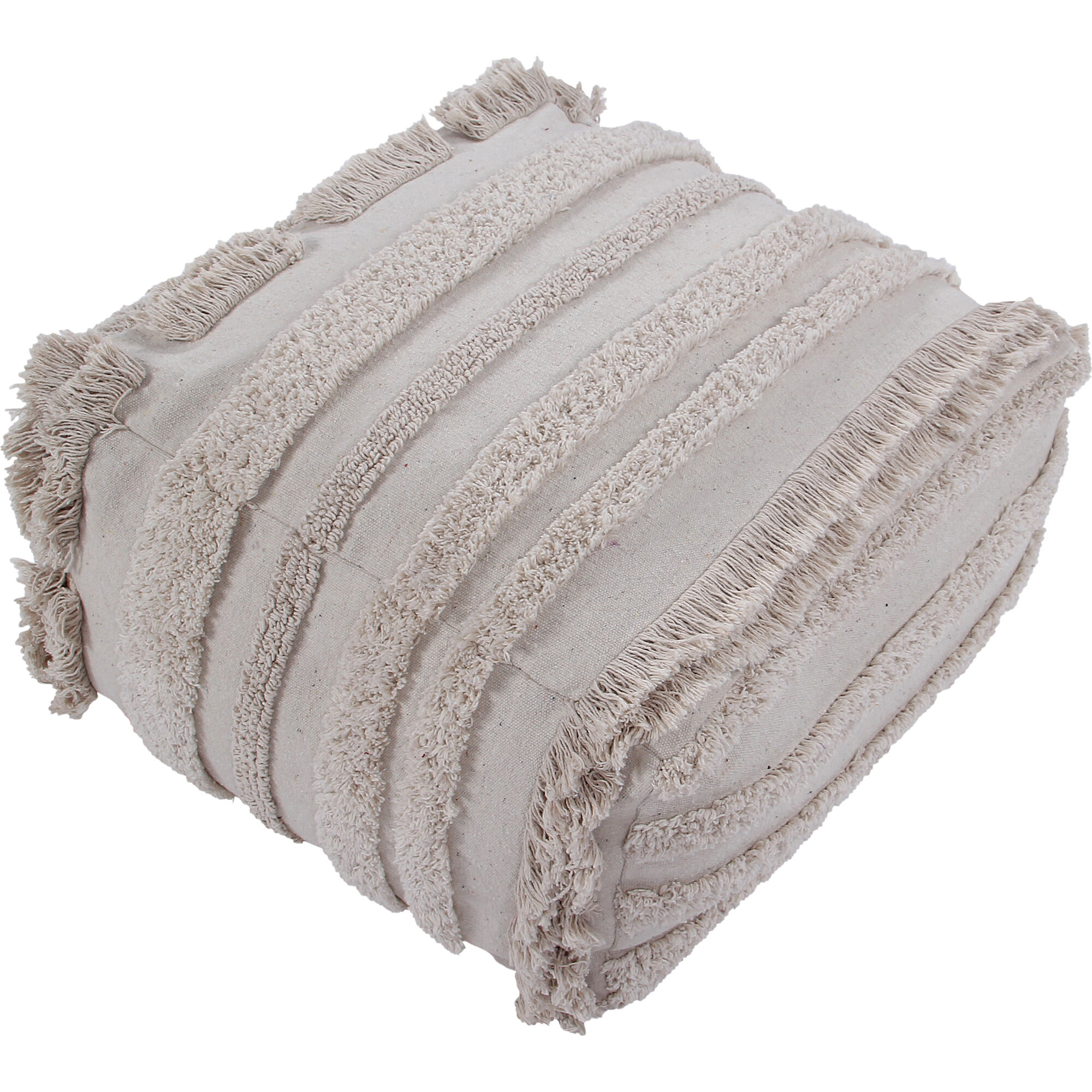 Air Washable Floor Pouffe, Natural - Decorative Pillows - 1