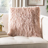 Shag Modish Metallic Pillow, Blush - 20" x 20" - Pillows - 5