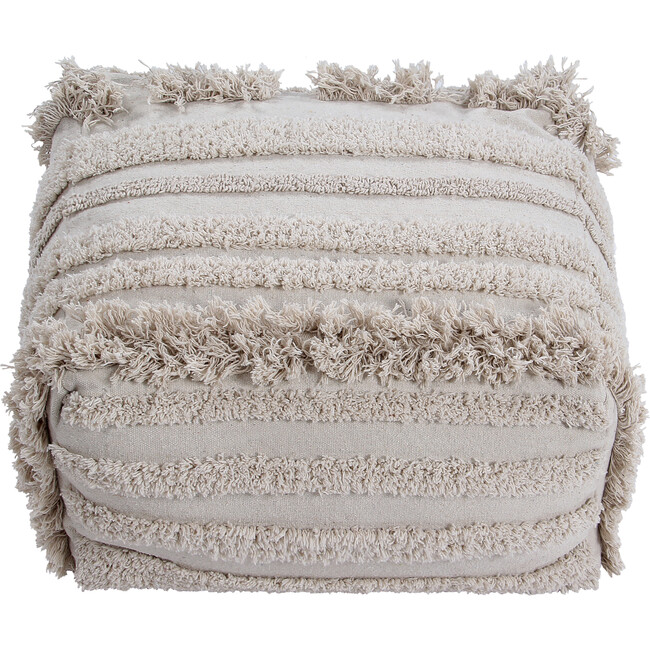 Air Washable Floor Pouffe, Natural