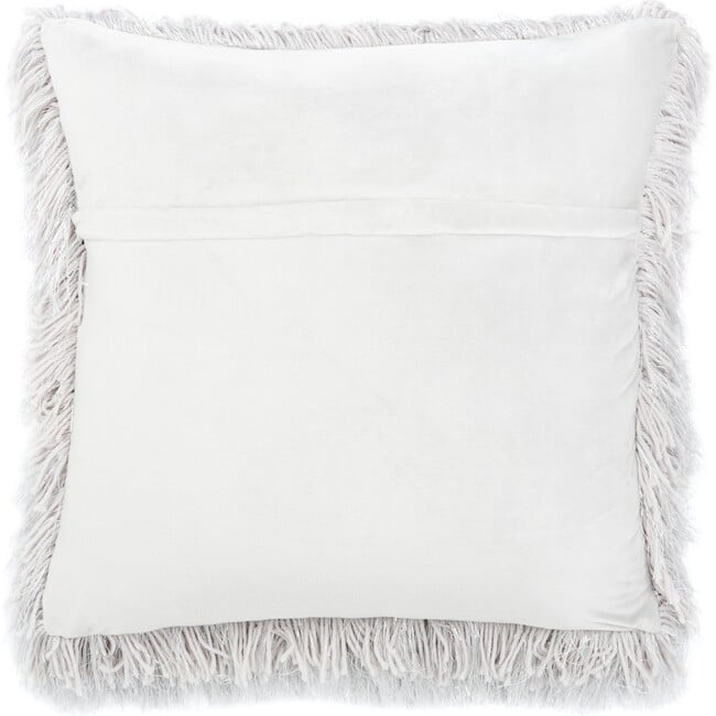 Shag Modish Metallic Pillow, Silver - 20" x 20" - Pillows - 3