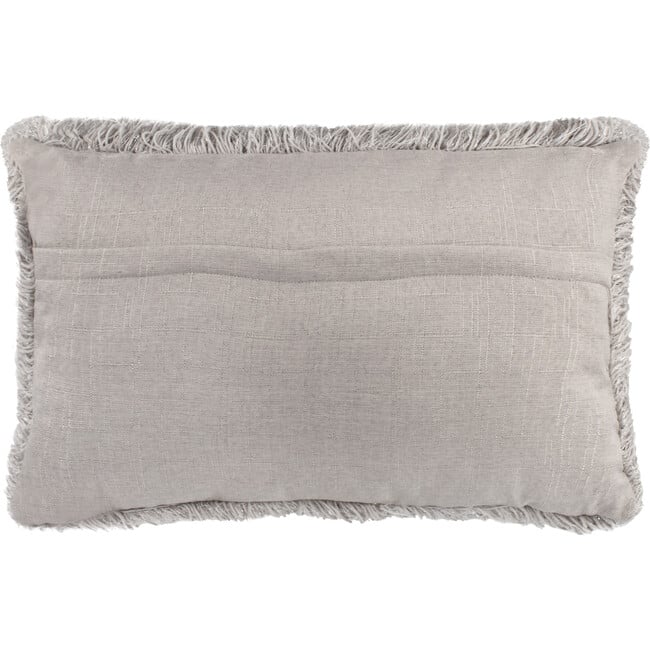 Shag Modish Metallic Pillow, Silver - 14" x 24" - Pillows - 3