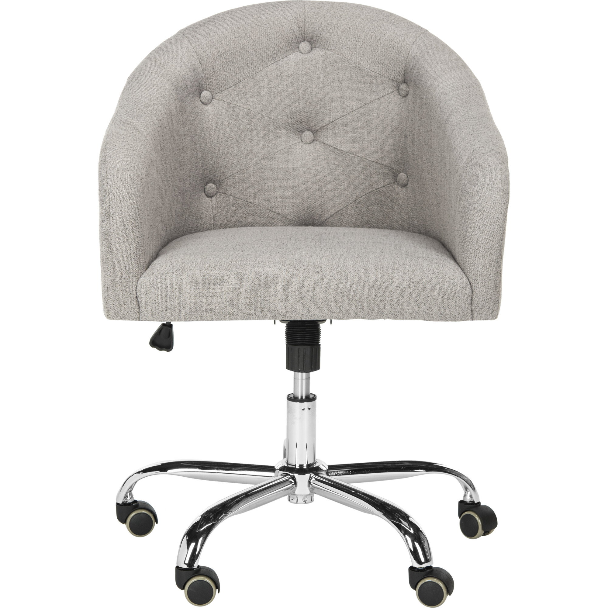 Amy Tufted Swivel Office Chair, Grey - Desk Chairs - 1