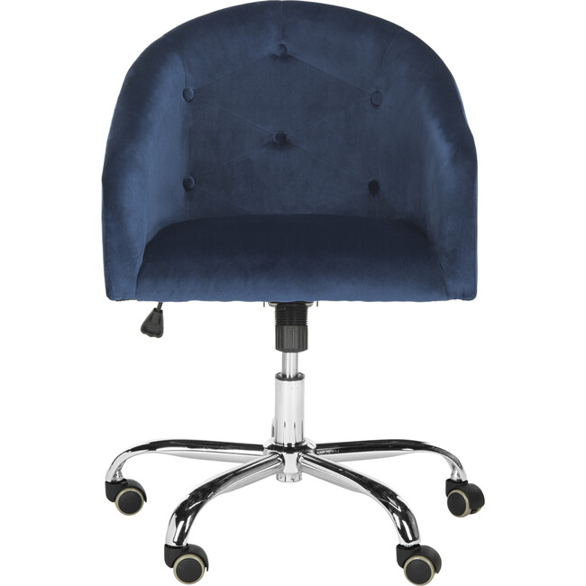 Amy Tufted Swivel Office Chair, Navy