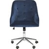 Evelynn Tufted Swivel Chair, Navy - Desk Chairs - 1 - thumbnail