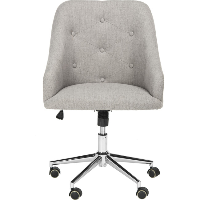 Evelynn Tufted Swivel Chair, Grey
