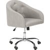 Amy Tufted Swivel Office Chair, Grey - Desk Chairs - 3