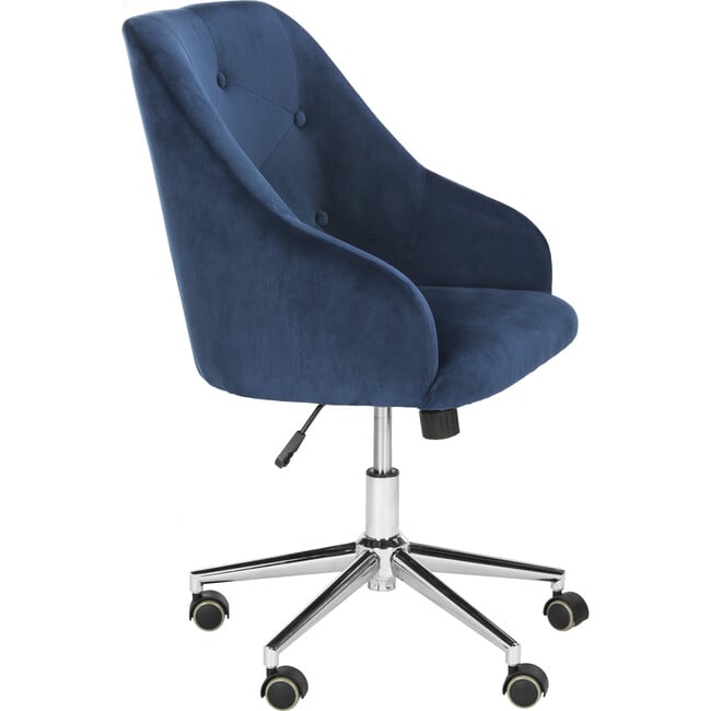 Evelynn Tufted Swivel Chair, Navy - Desk Chairs - 3