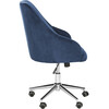 Evelynn Tufted Swivel Chair, Navy - Desk Chairs - 4