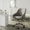 Evelynn Tufted Swivel Chair, Grey - Desk Chairs - 2