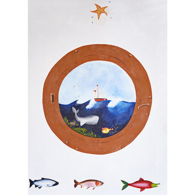 Porthole to the Sea Blackout Blind - Accents - 1