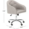 Amy Tufted Swivel Office Chair, Grey - Desk Chairs - 7