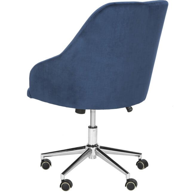 Evelynn Tufted Swivel Chair, Navy - Desk Chairs - 6