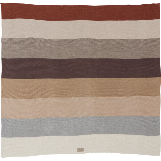 Iris Organic Cotton Mini Blanket, Muted Multi Oyoy Decorative Pillows