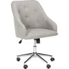 Evelynn Tufted Swivel Chair, Grey - Desk Chairs - 3